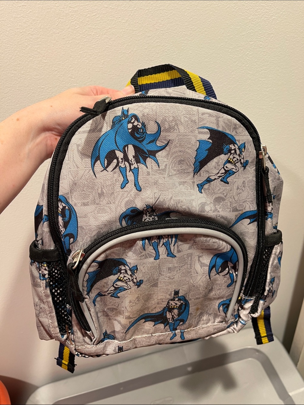 Pottery Barn toddler Batman Print Backpack - Official Character Design
